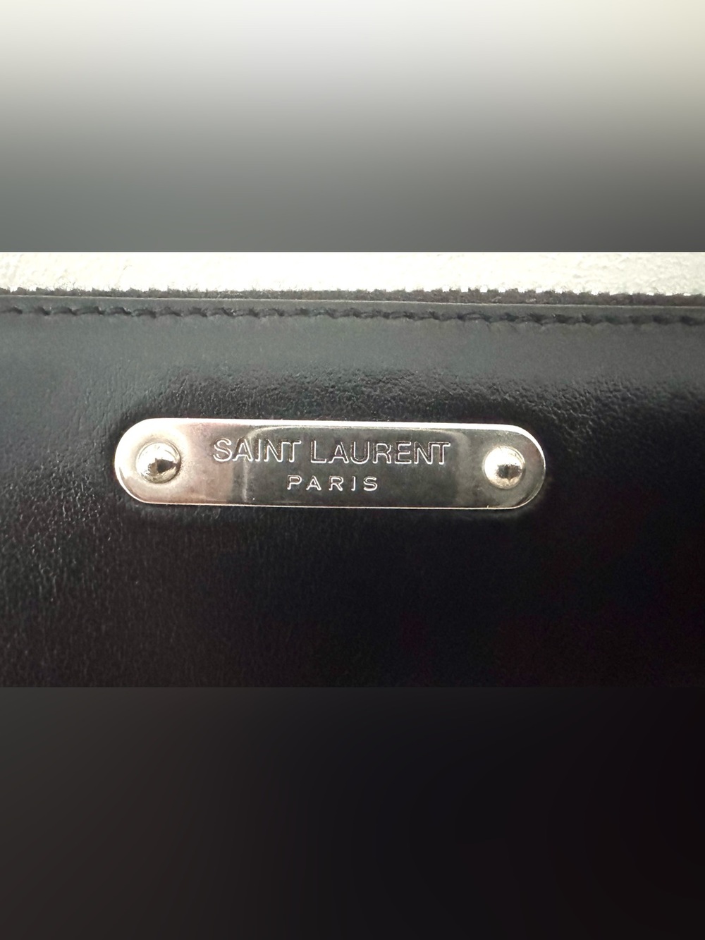 SAINT LAURENT Black Leather Zip Around Organizer Travel Wallet YSL EUC - Picture 2 of 8